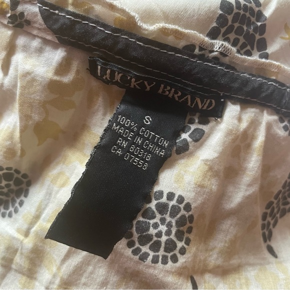 Lucky Brand Boho Paisley Print Peasant Blouse Top | B35 - Picture 5 of 6